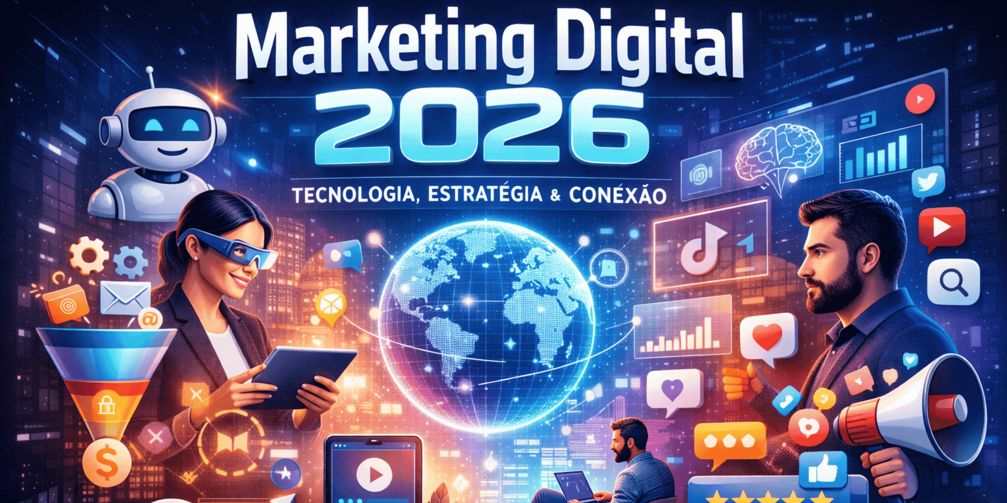 Marketing Digital em 2026: estratégia, tecnologia e conexão real com o público